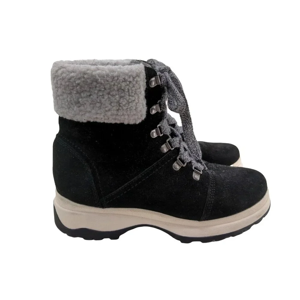 White Mountain Winter‎ Boots Women 8 Black Water Resistant Outdoor Leather Bravo